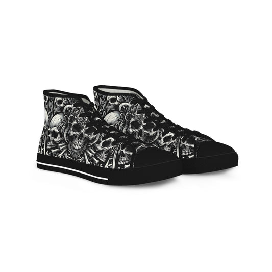 Gothic Skull High Top Sneakers - Men