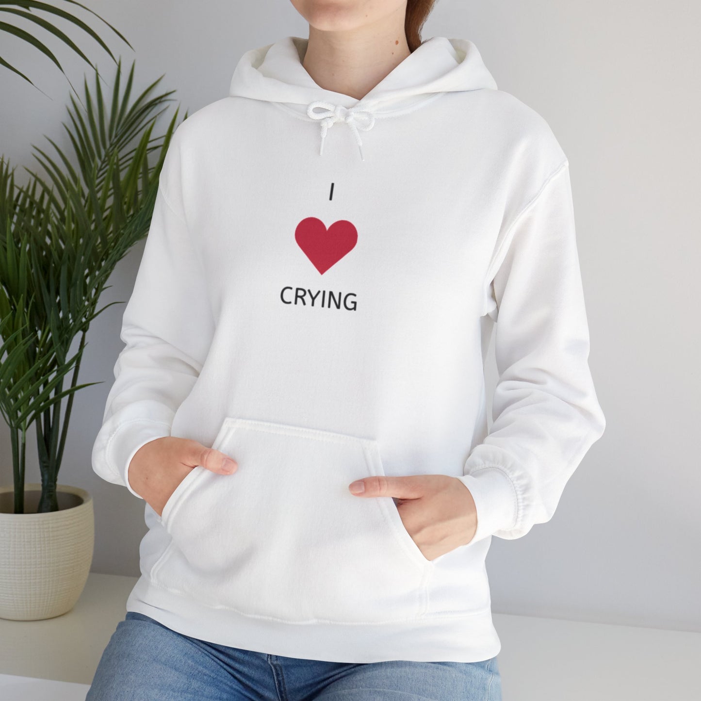 "I Love Crying" Unisex Heavy Hoodie