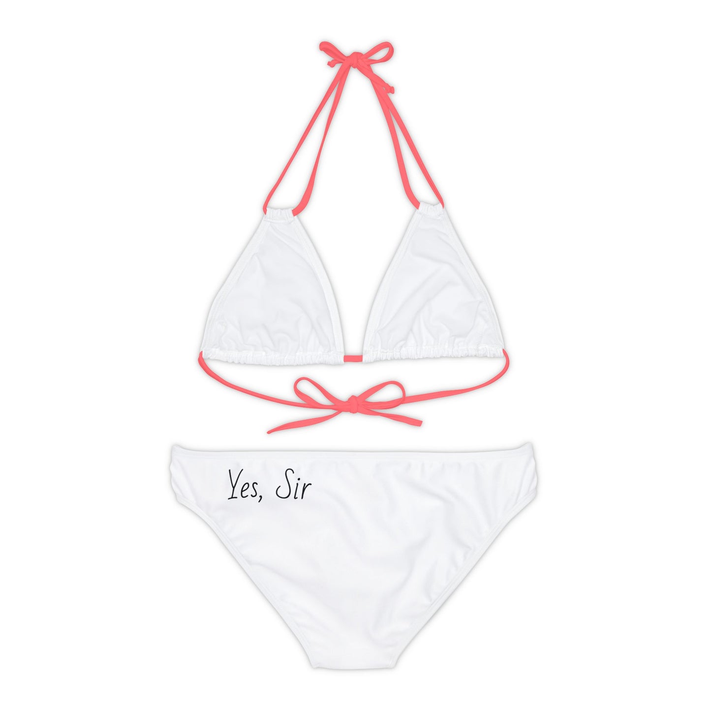 "Yes, Sir" Strappy Bikini Set (AOP)