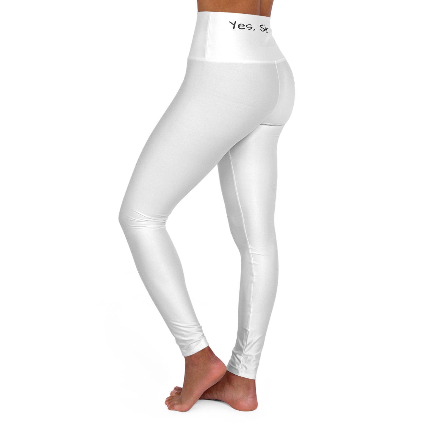 "Yes, Sir" High Waisted Yoga Leggings (AOP)