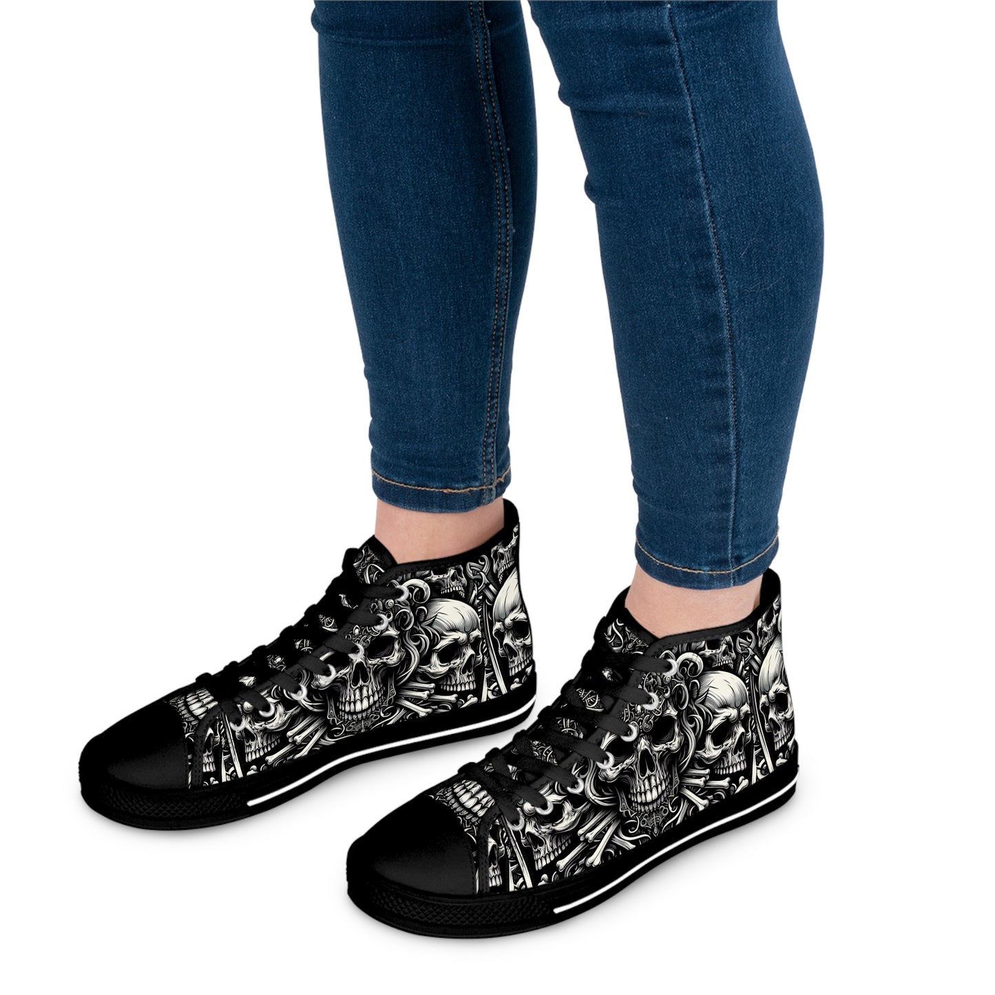 Gothic Skull High Tops - Women