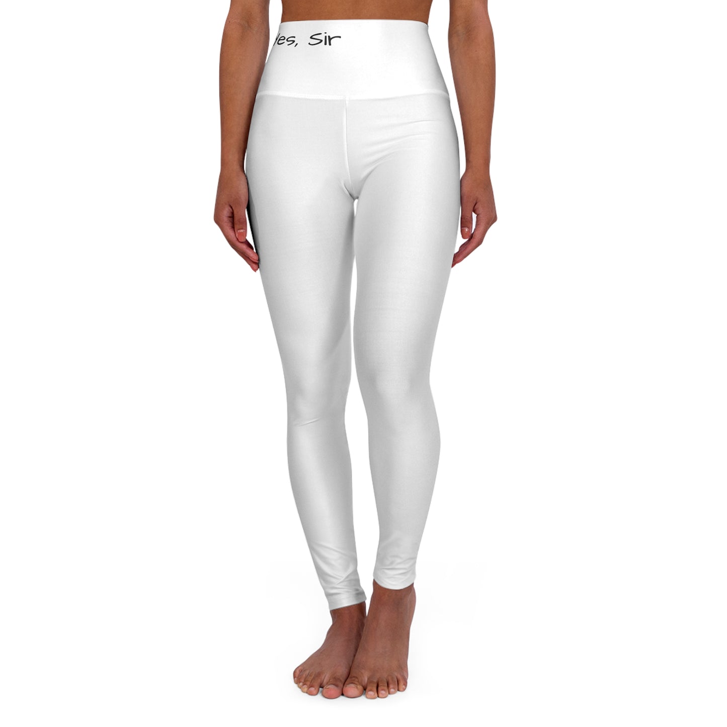 "Yes, Sir" High Waisted Yoga Leggings (AOP)