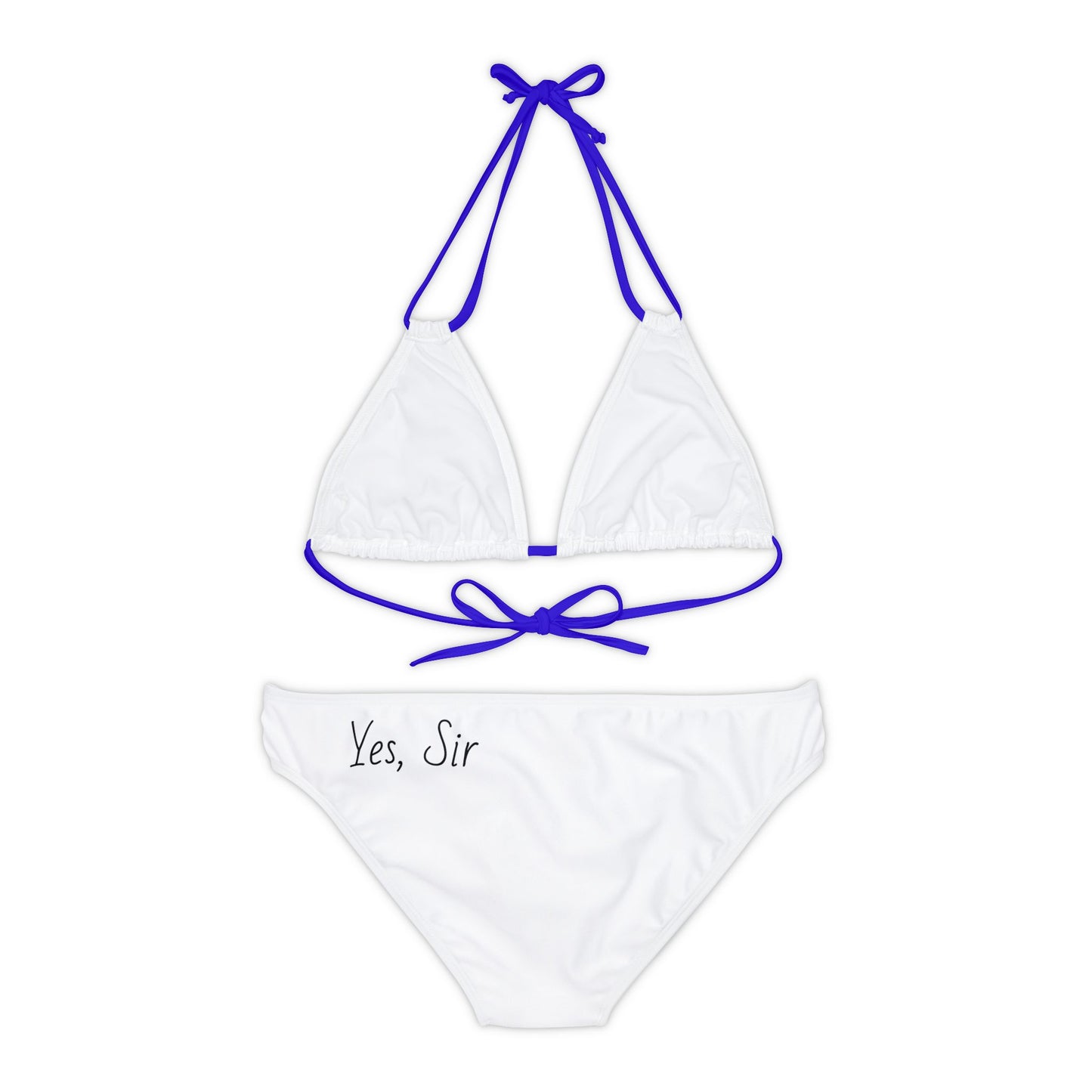 "Yes, Sir" Strappy Bikini Set (AOP)