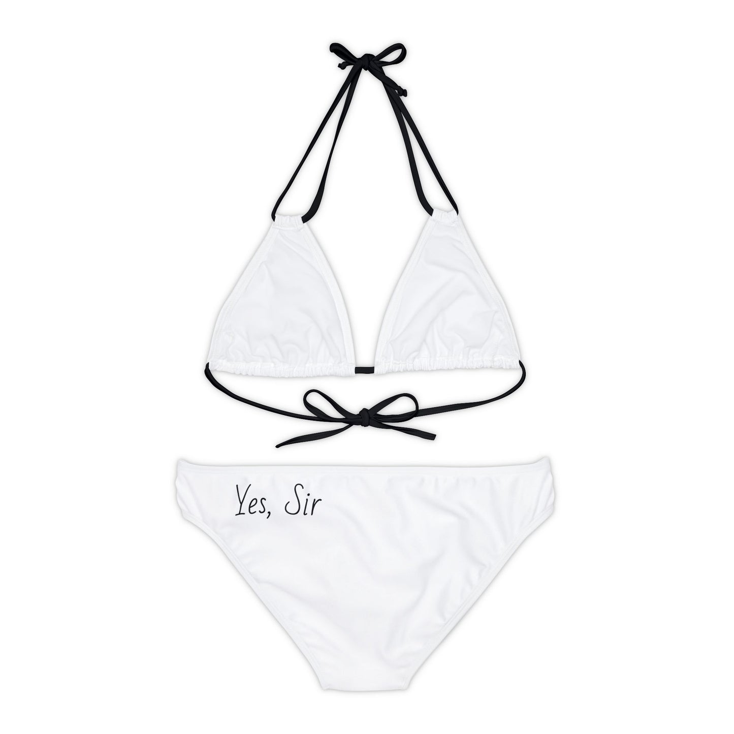 "Yes, Sir" Strappy Bikini Set (AOP)